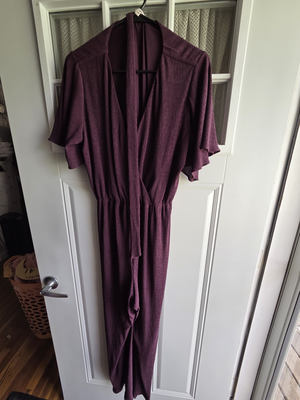 Maurices Plum Ribbed Jumpsuit